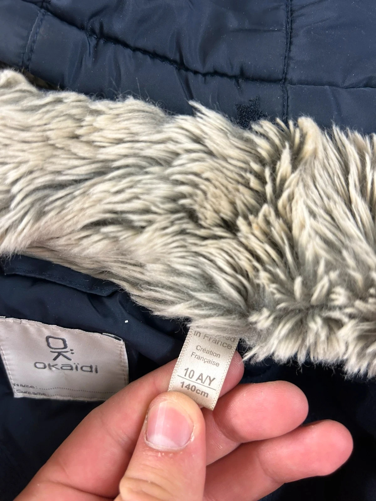 Navy blue Okaïdi puffer jacket size 10 years – photo 10